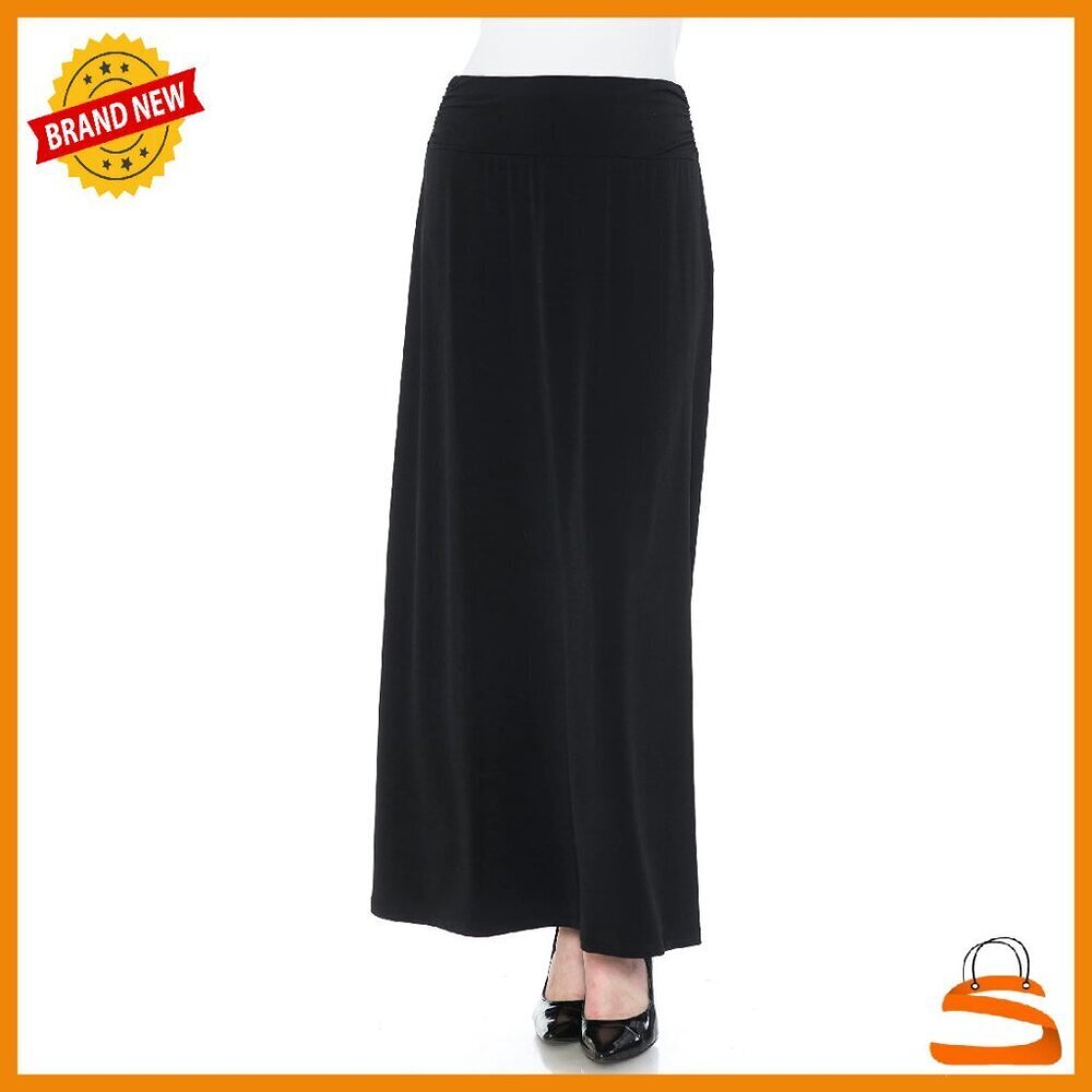 A-Line Maxi Skirt with Elastic Waistband - Size Small to 5X